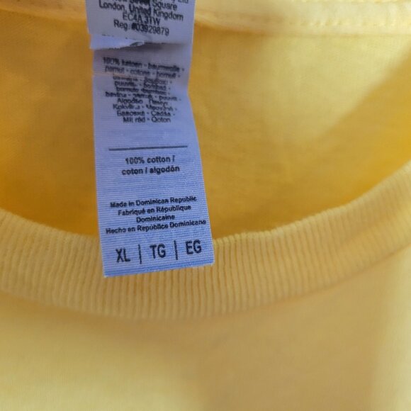 Gildan Womens Top Extra Large XL Teacher Life Teaching Yellow Casual Crew NOV11E - Picture 9 of 9